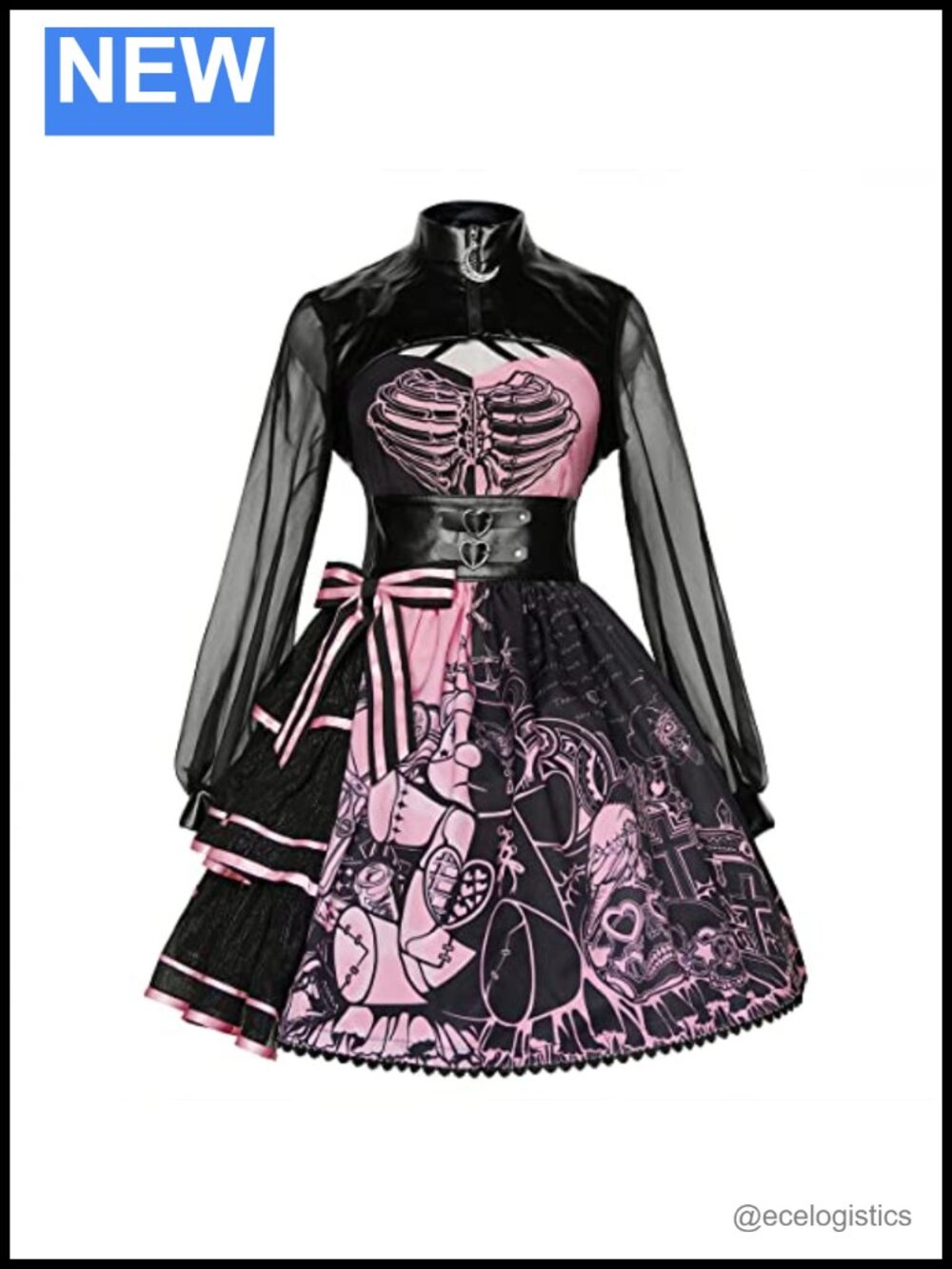 Gothic Lolita Suspender Skirt JSK Dress Steampunk Cosplay Halloween